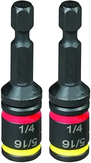 Malco MSHC 1/4 & 5/16 Reversible Hex Chuck Driver, 2 pack