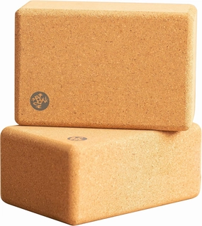 Manduka Yoga Block - Fine-Grain Cork Block, Yoga Equipment, Home Gym Accessory, Pilates Tool, Lightweight for Travel, Extra Firm Workout Accessory with Comfortable Edges