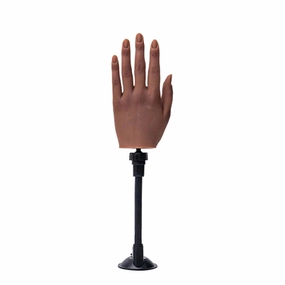 Manicure Silicone Exercise Hand Model With Flexible Joint Nail Matching Exercise Silicone Hand Model Hair Glitter Gel (C, One Size)