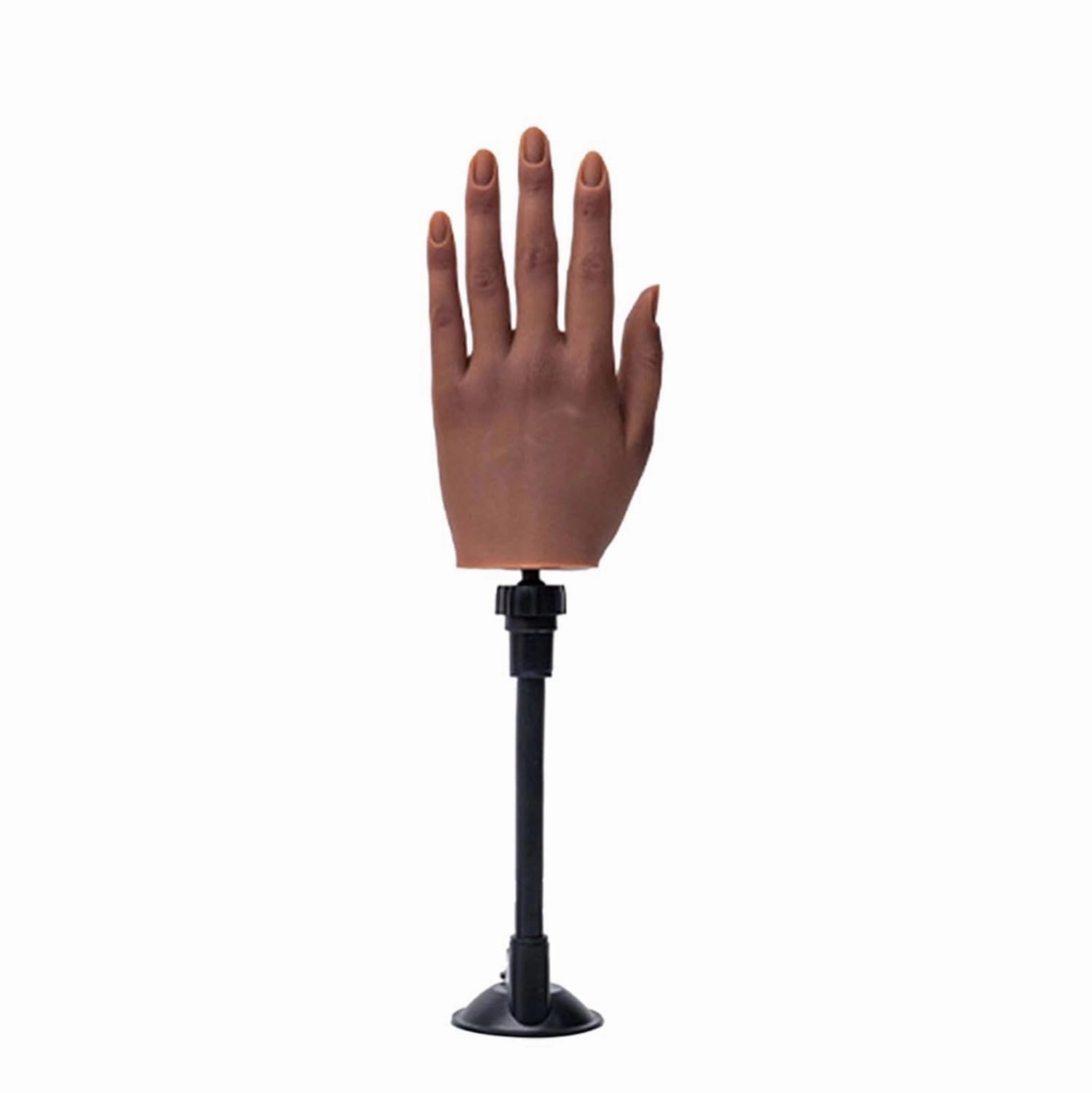 Manicure Silicone Exercise Hand Model With Flexible Joint Nail Matching Exercise Silicone Hand Model Hair Glitter Gel (C, One Size)