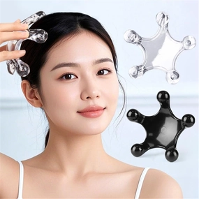 Manual Trigger Point Massage Tool , 2 PCS 5 Legged Manual Full Body Massagers, for Full Body Deep Tissue Massage, Pressure Point Massage Tool Gifts, Stress Relief and Muscle Recovery (Transparent)