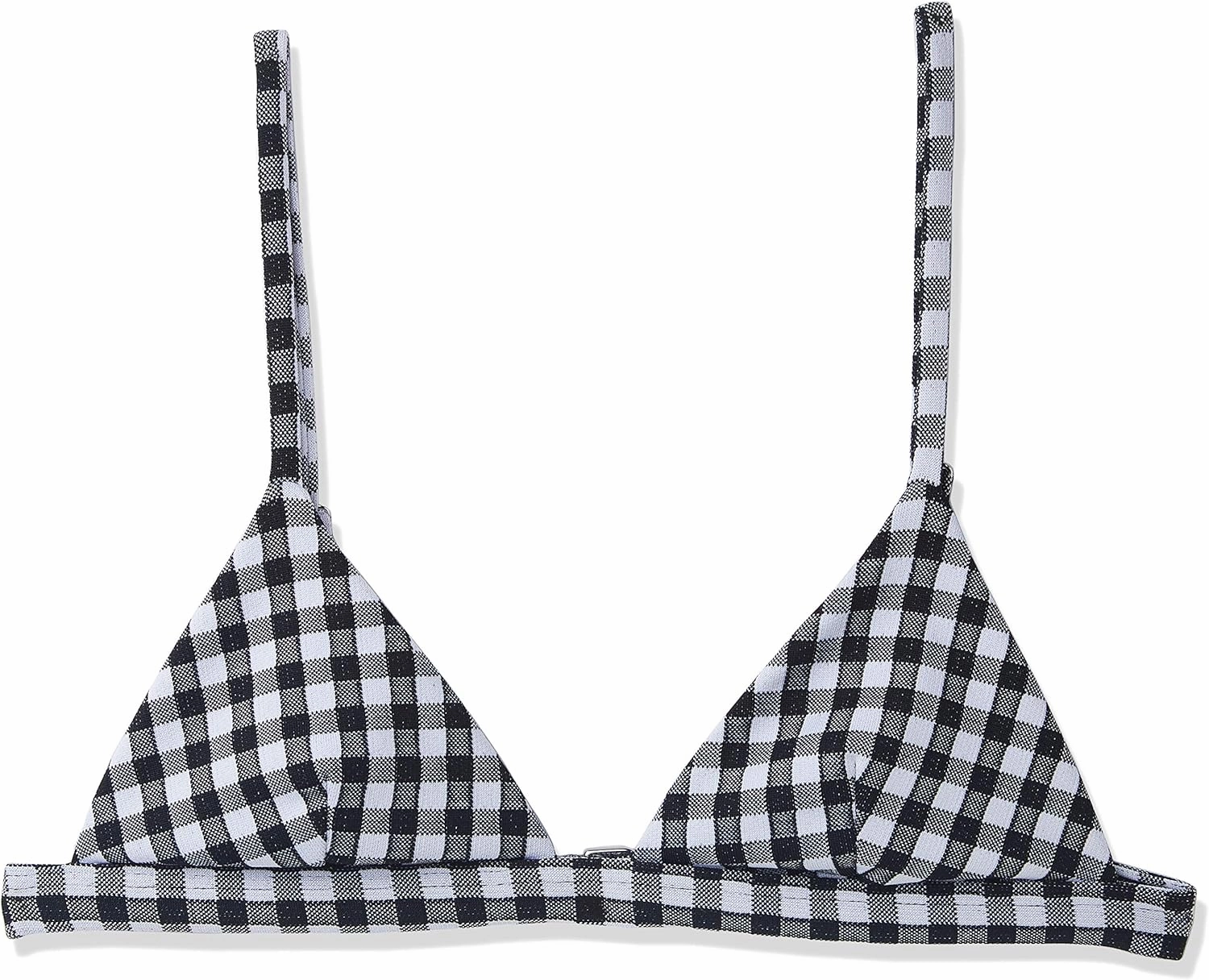 Mara Hoffman Women's Standard Astrid Triangle Bikini Top Swimsuit, Olympia Black White, Small