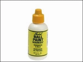 Markal 84601 Yellow Liquid Ball Paint Marker with 1/8" Tip Size, Carded (4-Pack)