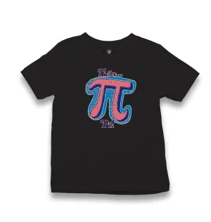 Mathematics - Pi I Like Kid's Black T-shirt
