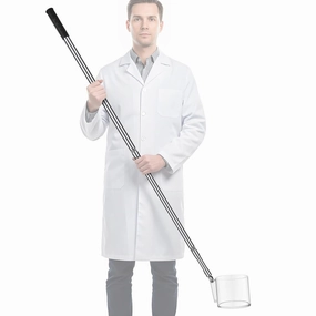 Maxdot High Density Polyethylene Dipper Sample Ladle 500ml Capacity, 6' Handle