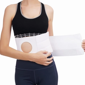 Medical Ostomy Belt Ostomy Hernia Support Belt Abdominal Binder Brace Abdomen Band Stoma Support for Colostomy Patients to Prevent Parastomal Hernia Stoma Opening- Men Or Women- Size XS