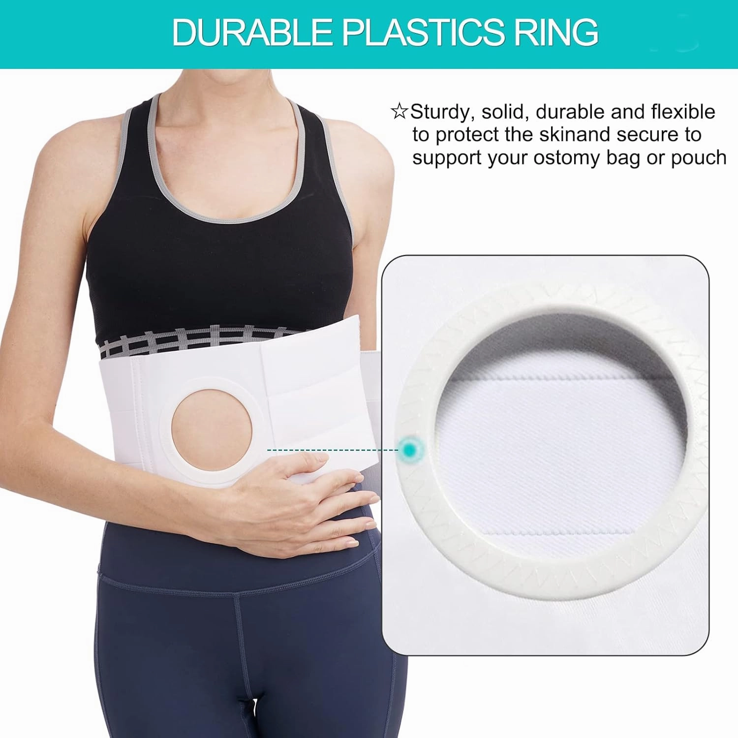 Medical Ostomy Belt Ostomy Hernia Support Belt Abdominal Binder Brace Abdomen Band Stoma Support for Colostomy Patients to Prevent Parastomal Hernia Stoma Opening- Men Or Women- Size XS