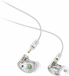 MEE audio Professional MX1 PRO Advanced Dynamic Driver Musician's in Ear Monitor Headphones with Balanced Sound, Noise Isolating Earbuds Earphones with Memory Wire, Detachable Cables, Transparent