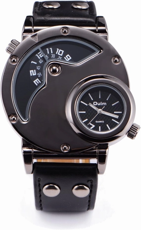 Mens Boys Russian Army Style Silver Coffee Leather Sport Quartz Wristwatch Watch   Gift Box