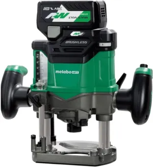 Metabo HPT Cordless Plunge Router, 36V Variable Speed Router, Up to 46 Feet per Minute, Lightweight Design at 6.9 lbs, LED Work Light, 2020 Pro Tools Innovation Award Winner, M3612DA