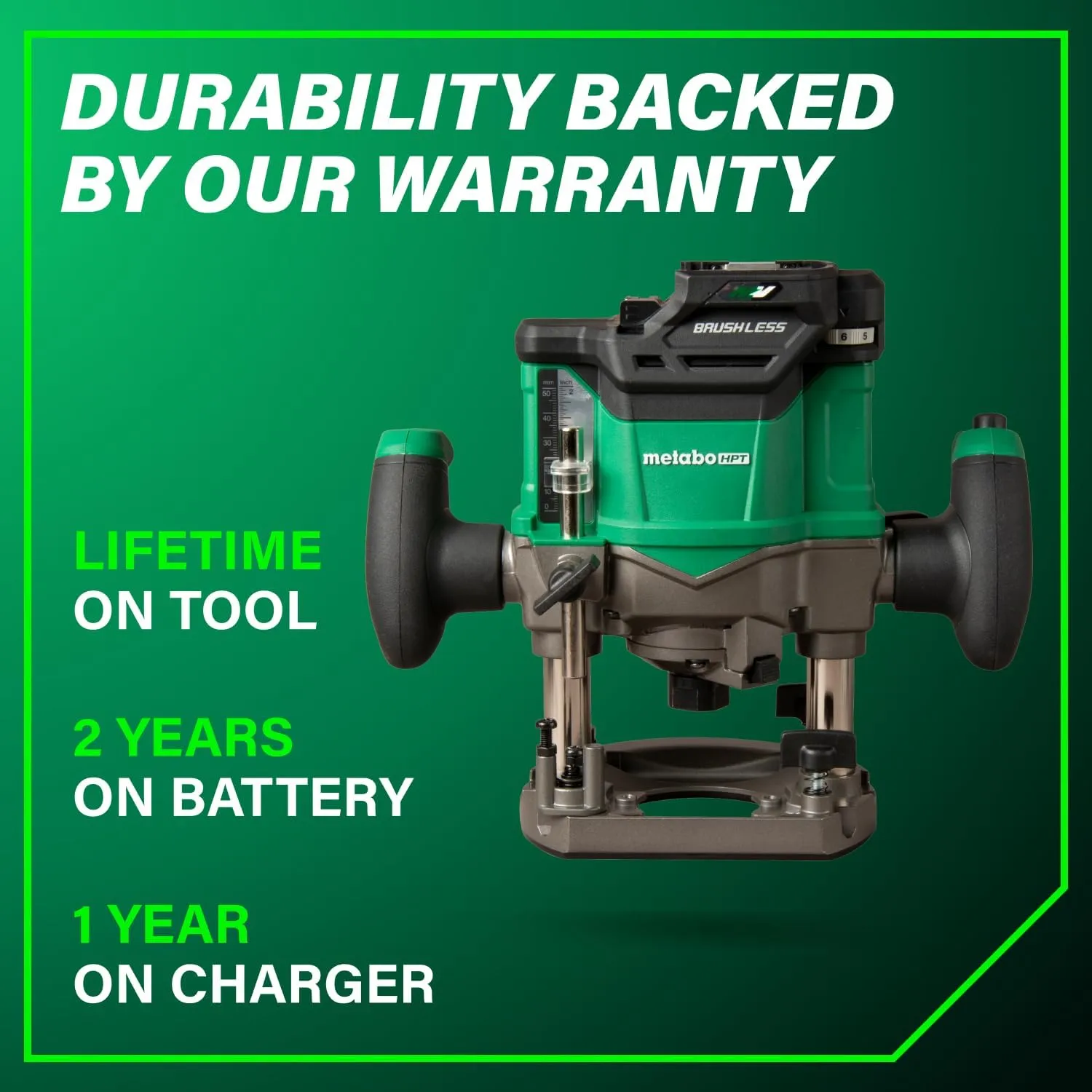 Metabo HPT Cordless Plunge Router, 36V Variable Speed Router, Up to 46 Feet per Minute, Lightweight Design at 6.9 lbs, LED Work Light, 2020 Pro Tools Innovation Award Winner, M3612DA