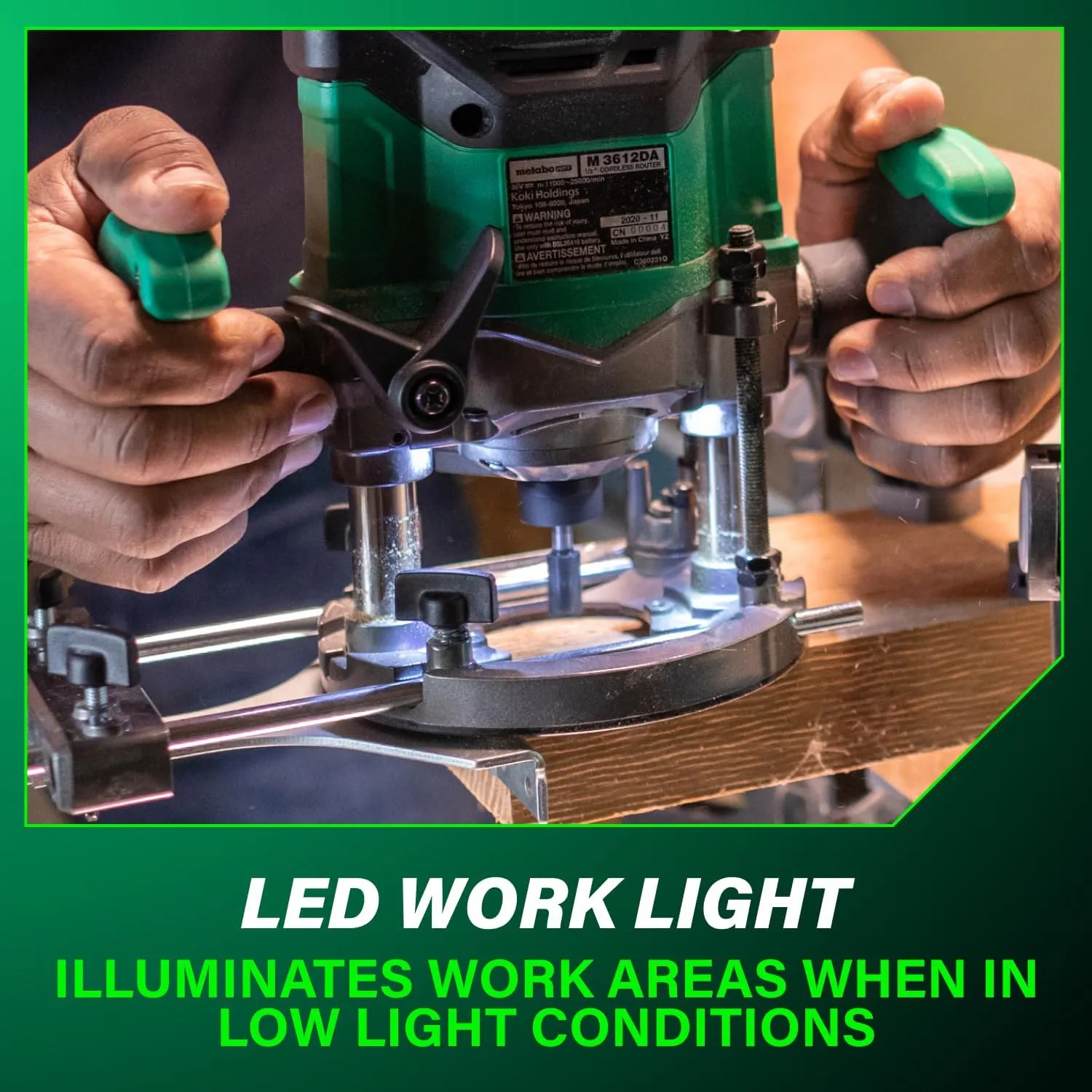 Metabo HPT Cordless Plunge Router, 36V Variable Speed Router, Up to 46 Feet per Minute, Lightweight Design at 6.9 lbs, LED Work Light, 2020 Pro Tools Innovation Award Winner, M3612DA