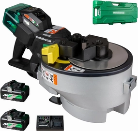 Metabo HPT 36V MultiVolt™ Portable Rebar Bender/Cutter, Dual Power Source Technology, Fast Cuts, Powerful Bends, Brushless Motor, Includes 2x 4.0Ah Metabo Batteries and Rapid Charger, VB3616DA