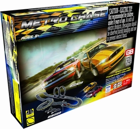 Metro Chase Road Racing Set, Electric Powered, Includes, Power Intake Track, Lap Counter and Looping Sets, For Ages 8 and up