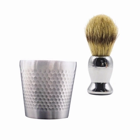 Mikinona Beard Shaving Brush Set Men's Shaving Kit Brush and Bowl Safe Material Practical Gentle Exfoliation