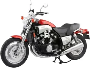 Mini Simulation Motorcycle Toys Diecast 1/12 for Size Yamaha Vmax Model Car Motorcycle Alloy Car Model CollectionDisplay Adult for Boys(Red)