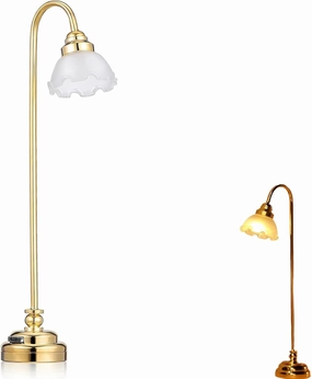Mini Dollhouse Lamp 1/12 Scale Light Miniature Small Table Lamp Dollhouse Accessories (0.6X4.1 Inches)