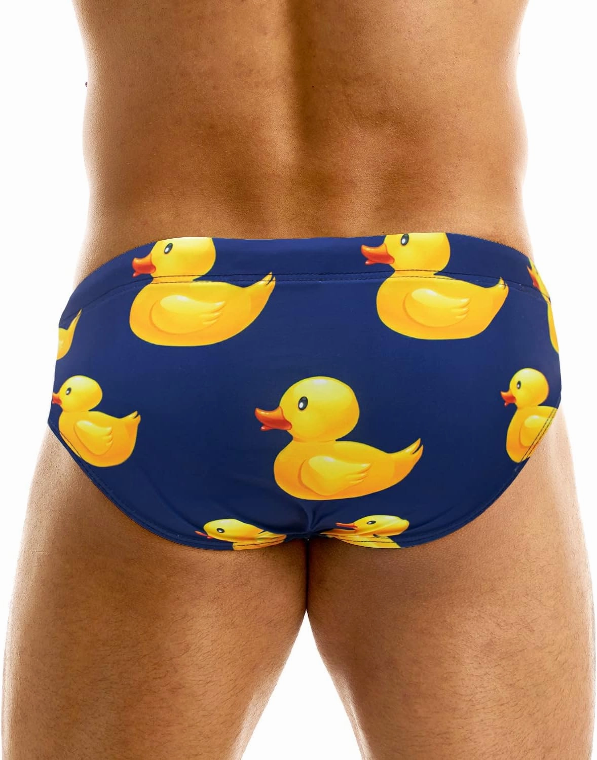 MIZOK Men's Sexy Cartoon Print Swim Bikini Low Rise Surfing Briefs Quick Dry Swimsuit Swimwear Short