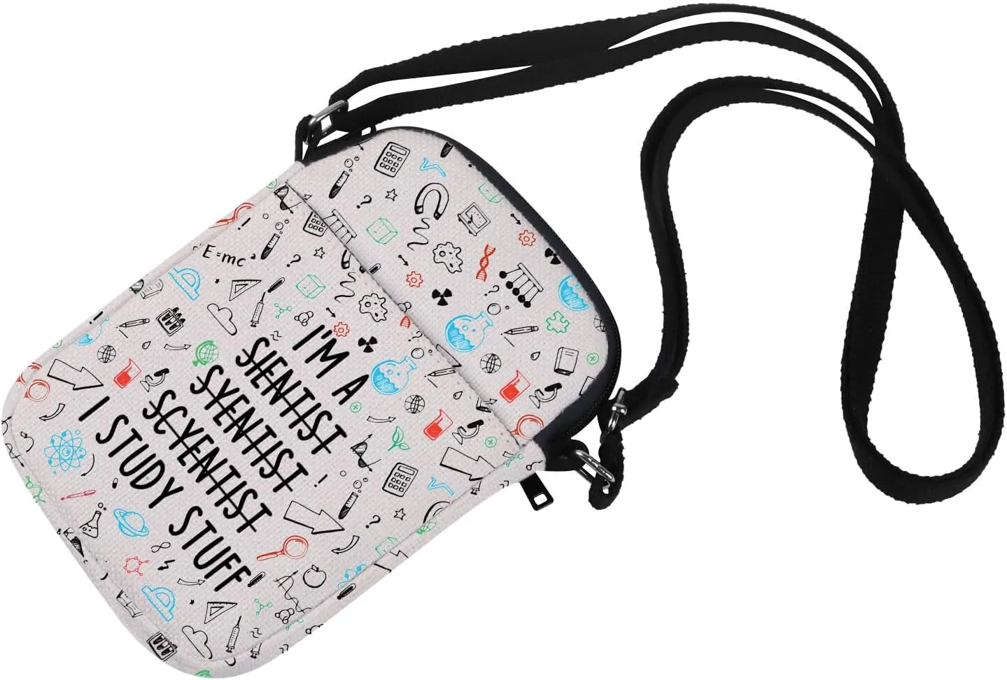MNIGIU Funny Scientist Gift Scientist Crossbody Bag Scientist Graduation Gift Science Teacher Gift Science Lover Gift