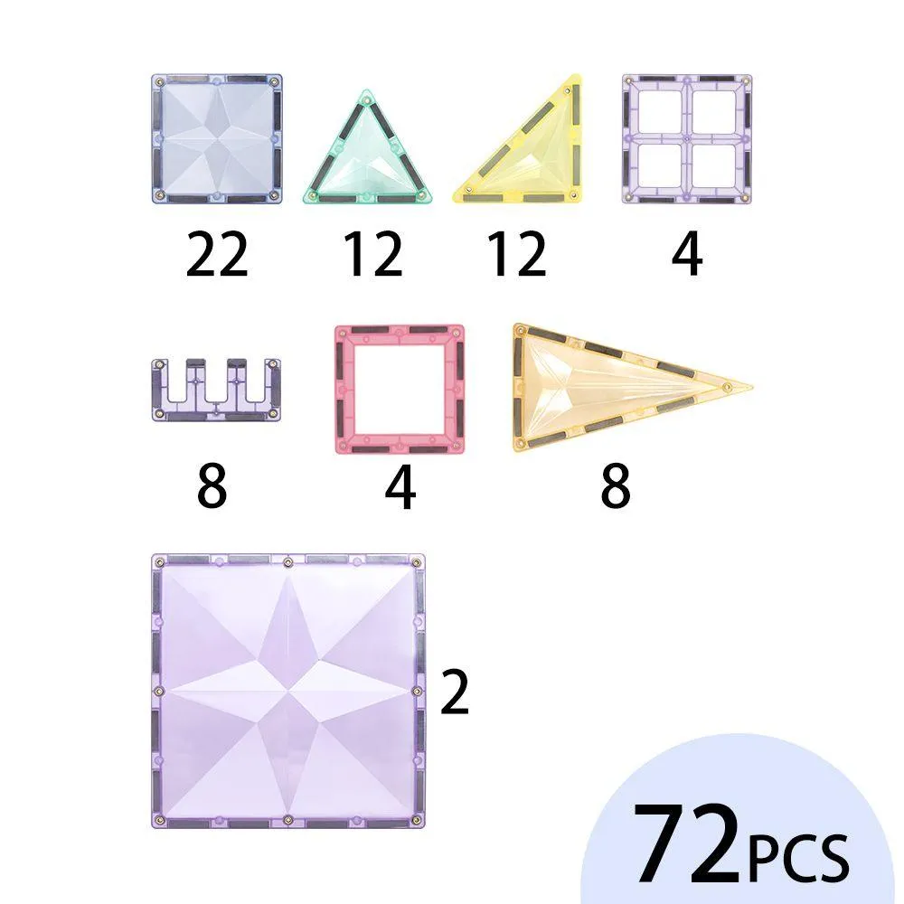 MNTL Magnetic Tile 72 Pcs - Pastel