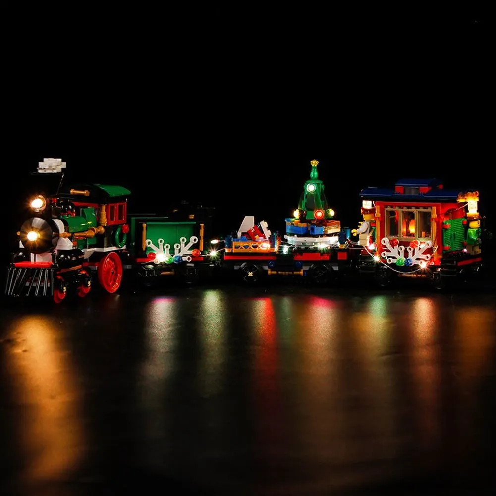 MOC  Compatible  LED Lighting Set for 10254 Winter Holiday Train 36001 Collectible Model Toy Light Kit, Not Included the Building Block