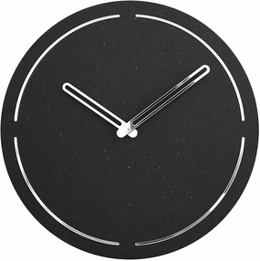 Modern Simple Round Wall Clock, Battery Operated Silent Quartz Mechanism, for Home Office Decor, 11 Inch(Silver Mirror Gray)