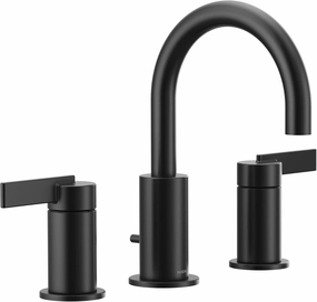 Moen T6222BL CIA Collection 8 in. Widespread 2-Handle High-Arc Bathroom Faucet Trim Kit, Valve Required, Matte Black