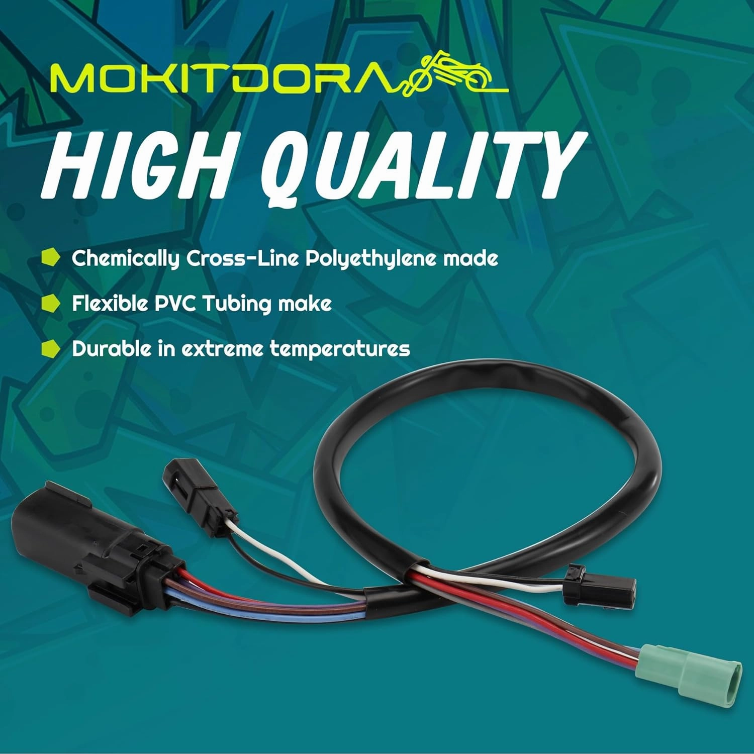 MoKitDora 28" Harley Handlebar Electronic Throttle TBW Heated Grip Wire Harness 2008-2013 Touring Road King Electra Glide Street Glide FLTR FLHR FLHX FLTRU Models
