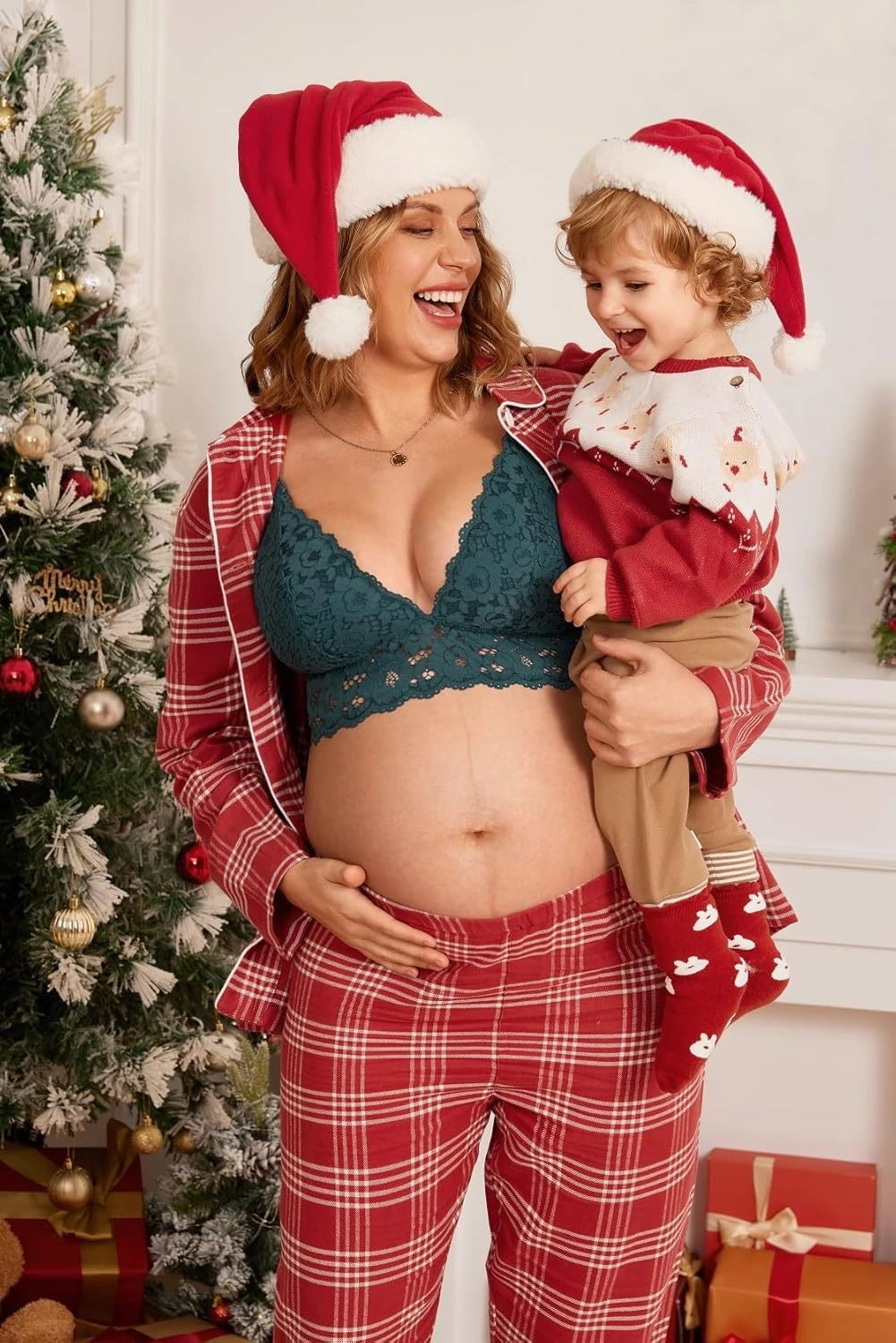 MOMANDA Women's Lace Nursing Bra Wirefree Padded Breastfeeding Maternity Bralette Cute