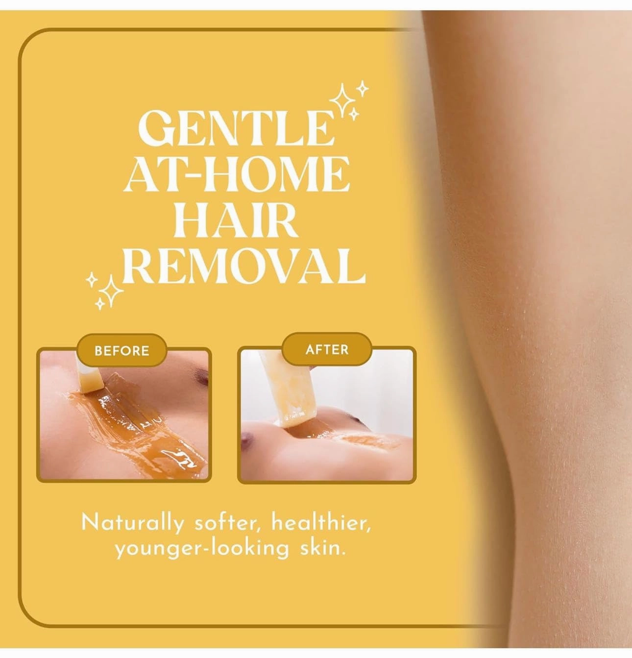 MOOM Organic Hair Removal Sugar Wax for Men with Aloe Vera & Chamomile – Soft Wax for Sensitive Skin & Men Hair - Perfect for Back, Chest, Eyebrow & Body - 12 oz Jar (Strips & Sticks NOT Included)