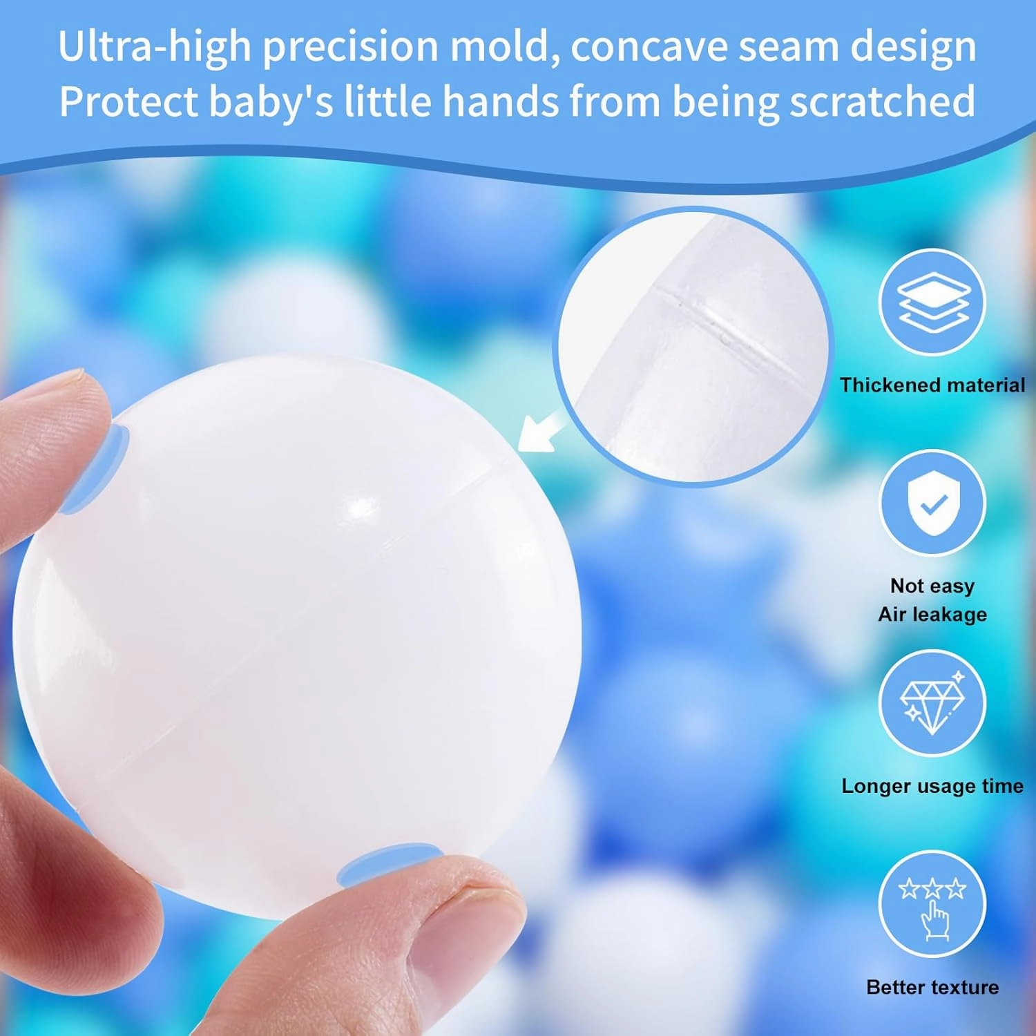 MoonxHome Ball Pit Balls for Toddlers, BPA Free Crush Proof Plastic Toy Balls for Ball Pit, Children's Pool Water Toys, Macaron Ocean Balls for Play Tent 2.15 Inch Pack of 100…