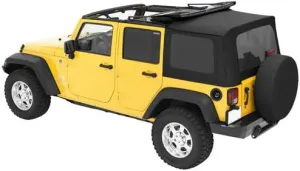 Mopar 82213649 Soft Top Black Standard Fabric, Sunrider design, complete kit, 2 door