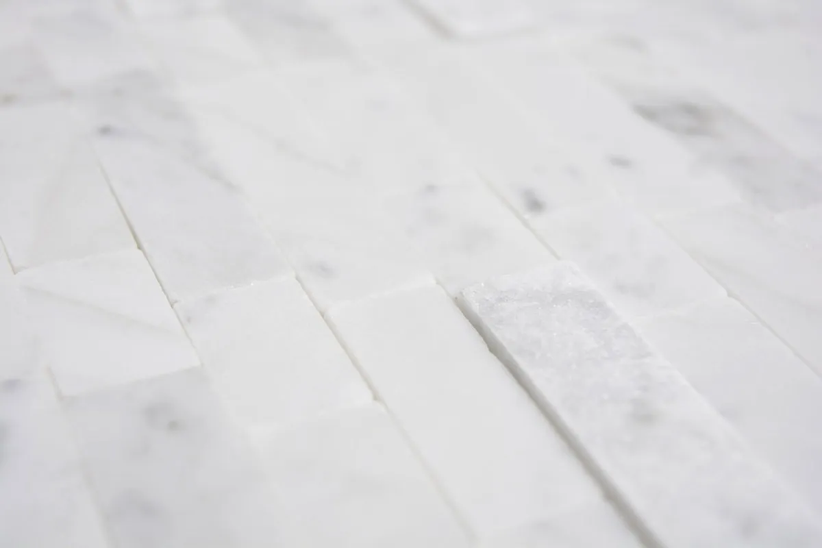 Mosaic Tile Smart Self Adhesive White Brickstone DIY