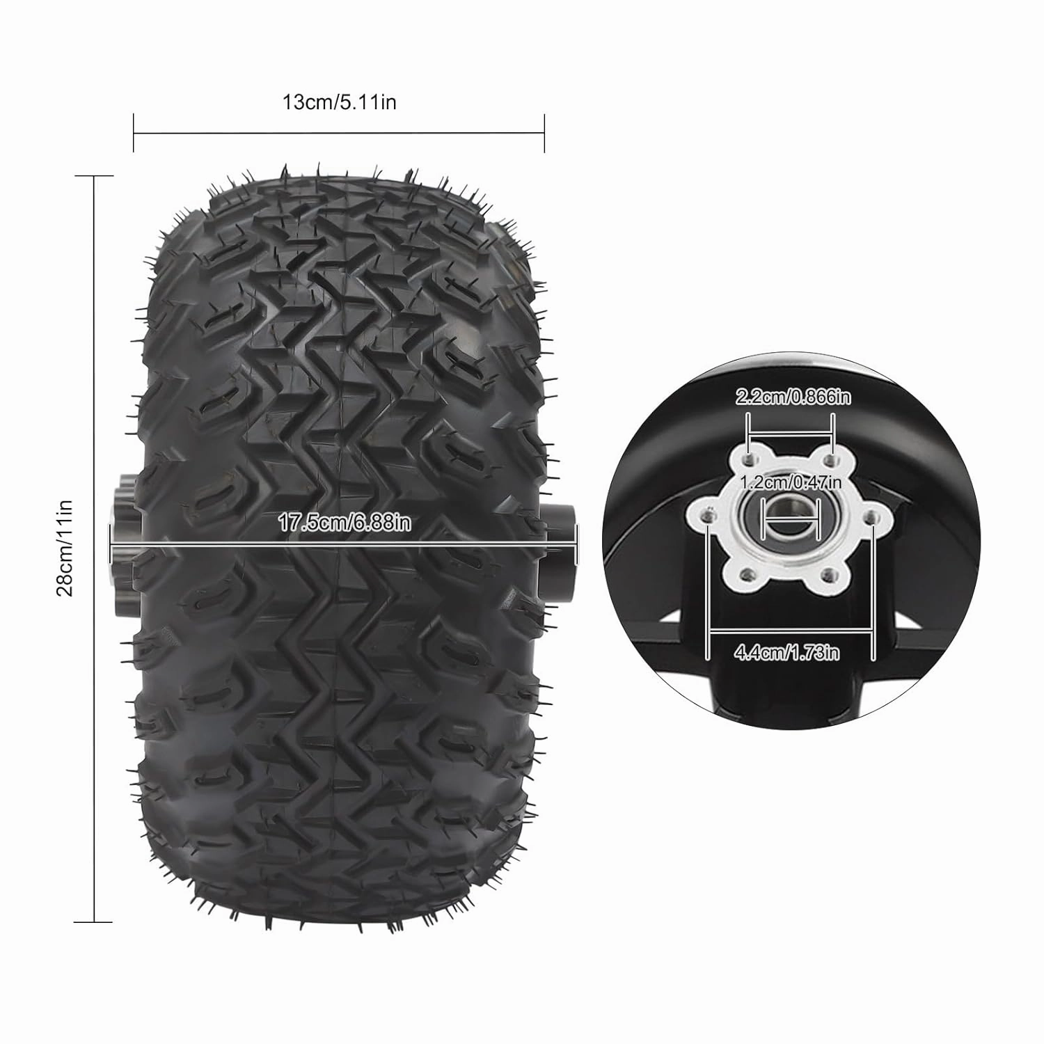 Motor Drive Air Wheel Conversion Kit, 10 Inch 26V 350W Double Wheel Set Wheel Kit With Digital Display Throttle for Electrical Beach Scooter, Small Go-Karts,Senior Mobility Scooters