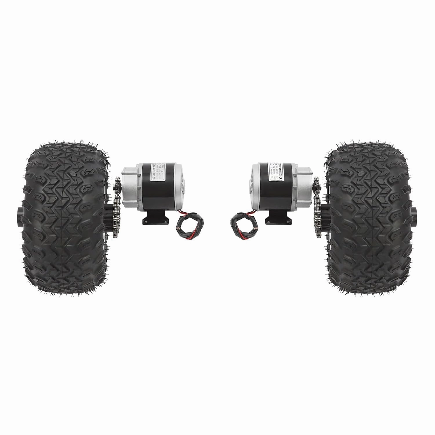 Motor Drive Air Wheel Conversion Kit, 10 Inch 26V 350W Double Wheel Set Wheel Kit With Digital Display Throttle for Electrical Beach Scooter, Small Go-Karts,Senior Mobility Scooters