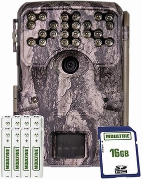 Moultrie A900i Bundle Trail Camera (2020) | Batteries | 16 MB SD Card | Moultrie Pine Bark (MCG-14002)