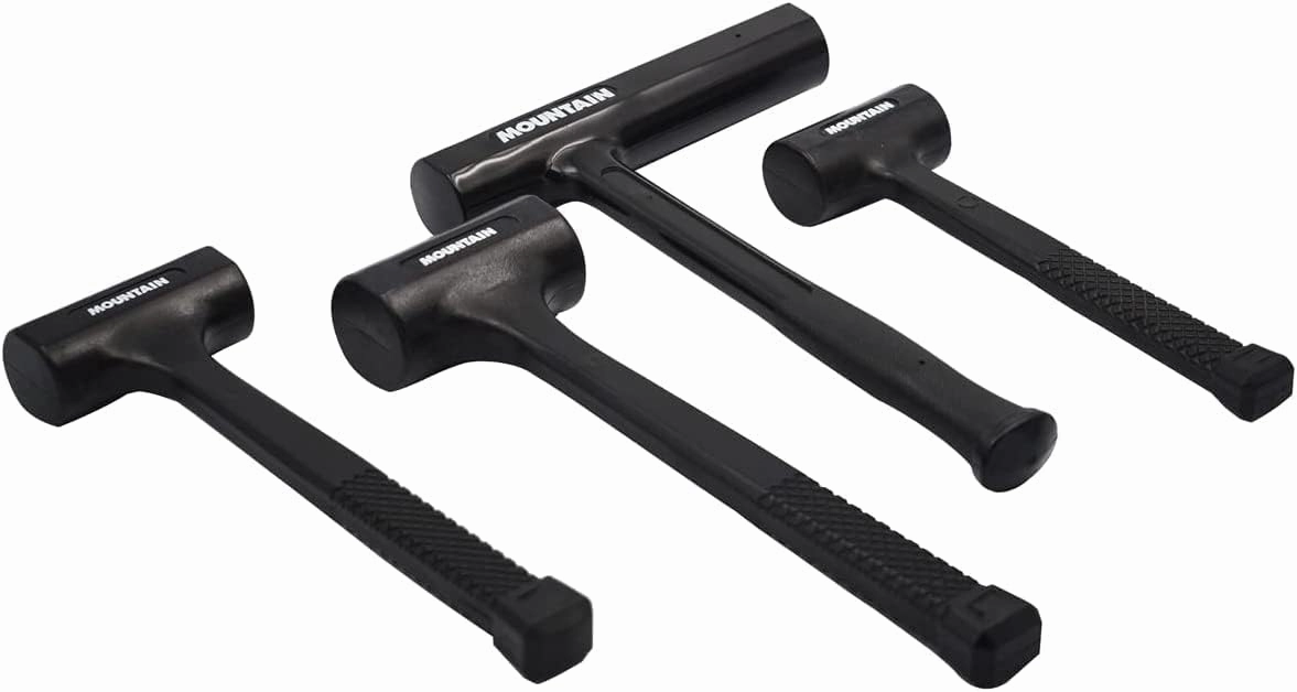 Mountain 4 Piece Hammer Set; Dead Blow Hammers, Piston Hammers, Shock Absorbent; MTN4044
