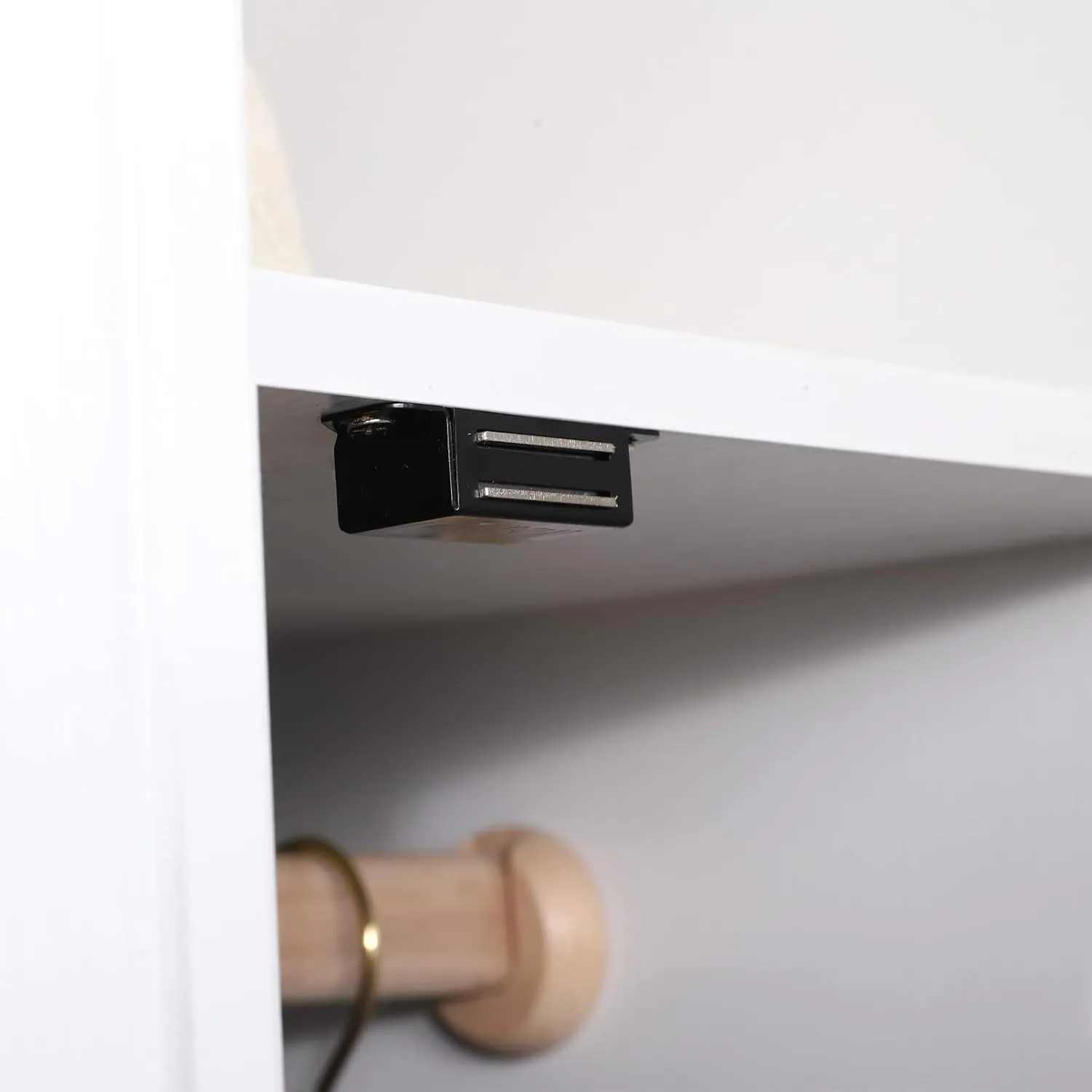 Mousike Cabinet Magnets 30lb Black Door Magnets with Strong Magnetic for Kitchen Cupboard Wardrobe Closet Cabinet Door Drawer Latch 8 Pack
