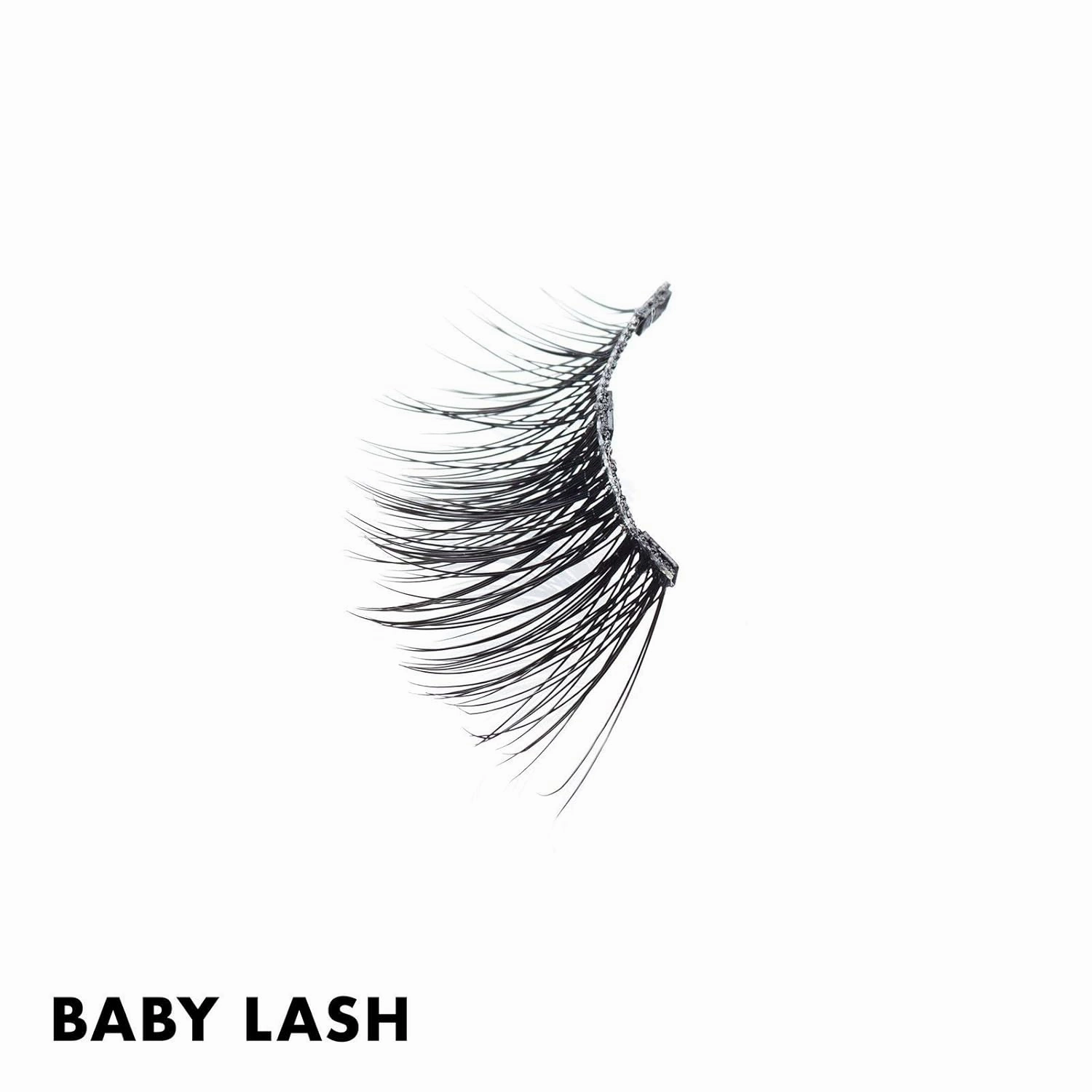 MoxieLash Magnetic Eyelashes with Eyeliner Kit - Essentials Kit Vol 2 - Natural Looking False Eyelashes - Sassy & Baby Lash   Magnetic Eyeliner   Eyeliner Remover Swabs - USA Owned - No Glue