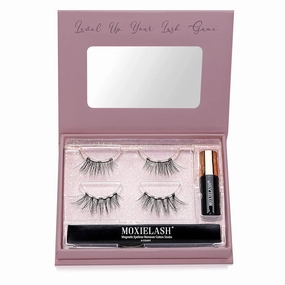MoxieLash Magnetic Eyelashes with Eyeliner Kit - Essentials Kit Vol 2 - Natural Looking False Eyelashes - Sassy & Baby Lash   Magnetic Eyeliner   Eyeliner Remover Swabs - USA Owned - No Glue