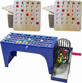 MR CHIPS Bingo Cage and Balls Set Plus 50 Fingertip Cards