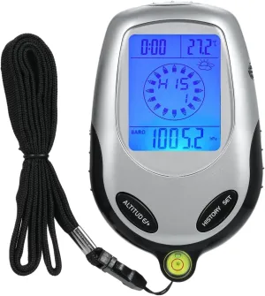 Multifunctional Electronic Altimeter, Digital Compass Altimeter, with Super Bright Backlight, Weather Forecast, Barometer Thermometer Hygrometer, for Outdoor Sports Mountain Climbing
