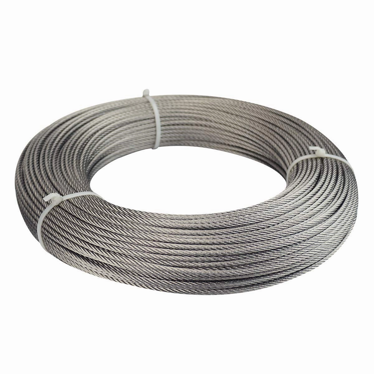 Muzata 150 ft 1/8" Stainless Steel Cable Railing System Hardware Wire Rope 7x7 Strands Deck Cable Railing Kit for Indoor Outdoor Hanging WR01