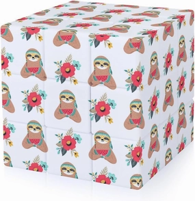Native U.S. Sloth Funny 3x3x3 Cube Smooth Lightweight Puzzle for Adult Graphic Printing Travel