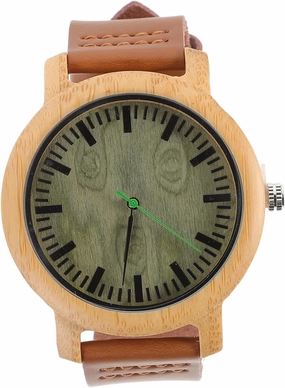 Natural Wooden Wristwatch for Men Casual Vintage Style with Band and Maple Surface Lightweight Design