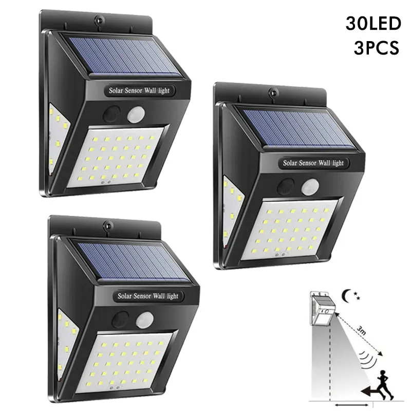 New Solar Lamp Light IP65 Waterproof with Motion Sensor