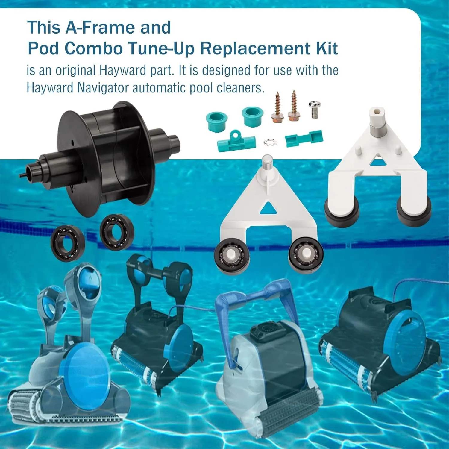 New Upgrade AXV621DAT Universal Pool Vac A-Frame/Turbine Kit Compatible with Hayward Aquabug Pool Cleaners,for Navigator,Aquadroid,Diver Dave,Wanda The Whale, Replaces# AXV036BP, AXV601CAT, AXV601DAT