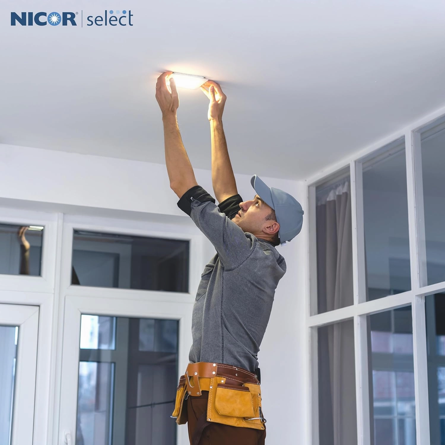 NICOR Lighting REL Selectable 6 in. Square Remodel LED Downlight Kit (16 Pack) (REL61120SSQWH-16PK), White