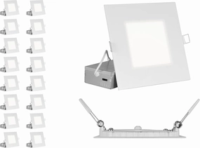 NICOR Lighting REL Selectable 6 in. Square Remodel LED Downlight Kit (16 Pack) (REL61120SSQWH-16PK), White