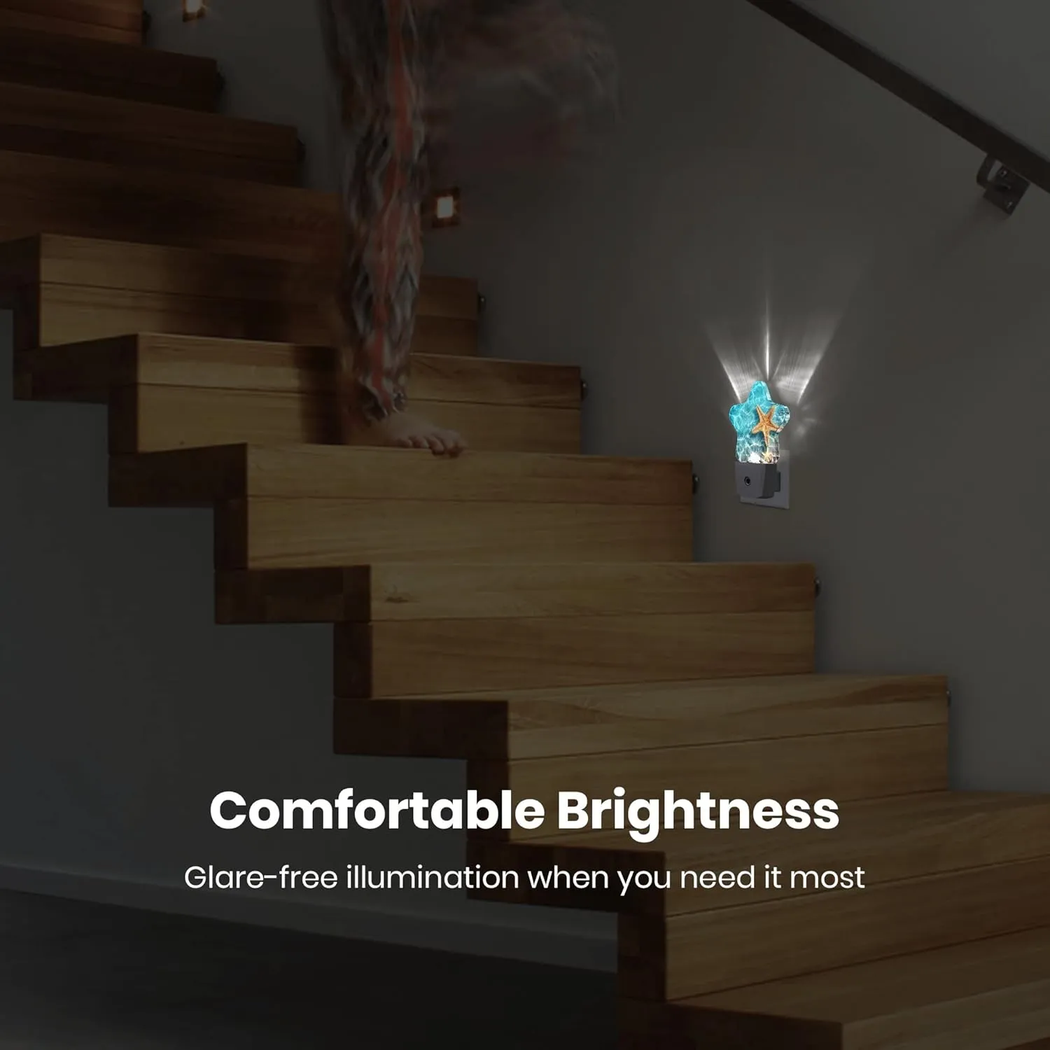 Night Light Plug-in into Wall Dusk to Dawn Smart Sensor White Led Nightlight for Bedroom Bathroom Kitchen Hallway Stairs Energy Efficient Decor Desk Lamp Beach Decor